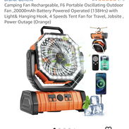Ventilador Recargable F6 (20,000mAh) - Img 56729161