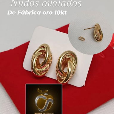 Variedad de modelos de aretes de oro 10k - Img 123679955