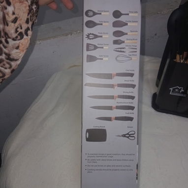 🚧 SET DE UTENSILIOS DE COCINA CON CUCHILLOS Y ORGANIZADOR 🚧 - Img 118097464