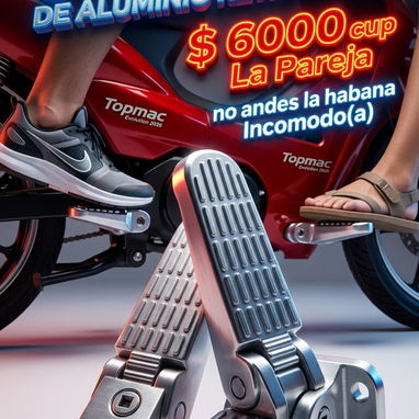 REPOZAPIES DE ALUMINIO RETRAIBLES ORIGINALES PARA BICI MOTOS O MOTOS GRANDES O ESTANDARS en $ 6️⃣0️⃣0️⃣0️⃣ cup el par!!! - Img 119148336