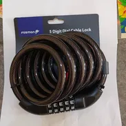 Cable de seguridad para bicicleta o moto con cierre de combinación de cinco dígitos - Img 54672860