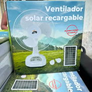 Ventilador Recargable con panel solar y carga movil - Img 56284026