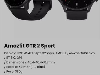 !! Smart Watch/ Reloj inteligente/Amazfit GTR 2 Sport Display: 1.39", 454x454px, 326ppp, AMOLED, AlwaysOnDisplay!! - Img main-image-45732187