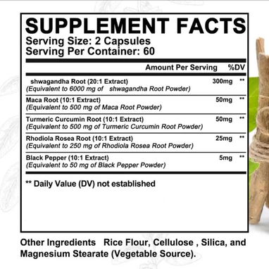Suplemento nutricional Shwagandha, - Img 117306220