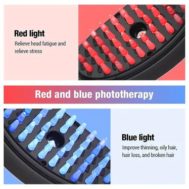 Cepillo eléctrico capilar 💆♀️✨ con luz roja/azul, masaje 3D ultrasónico, vapor hidratante y difusor de aceites - Img 126968130