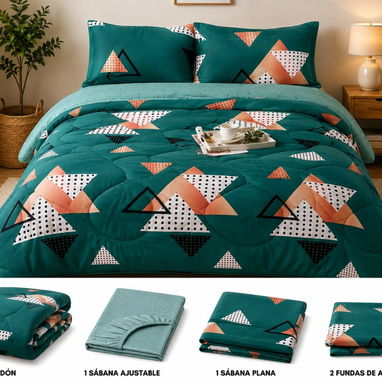 **Set de 5 piezas de edredón FULL** - 2/7
