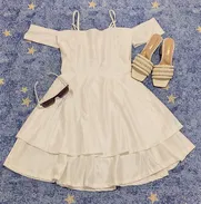 Vestido blanco corte de princesa - Img 50430094