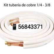 Kit tubería [3mt] de cobre 1/4 - 3/8 - Img 51242876