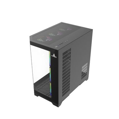 💻 Iceberg Crystal Edge – Chasis Gaming ATX. Vista panorámica 3 lados, cristal templado + 7 Ventiladores ARGB 💻🌐 216.8 - 6/8