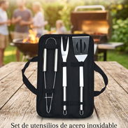 Set de Utensilios de Acero Inoxidable para Parrillada - Img 58355172