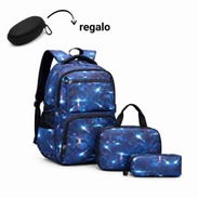 Juego De Mochila Con Lonchera Y Cartuchera + Estuche Protector Portátil Rígido - Img 55552438