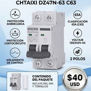 ⚡ BREAKER AC 63A - 2 POLOS 110/220v (NUEVO) ⚡ - Img 54768093