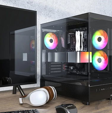 Marca:MONTECH XR, ATX Mid-Tower Funda para juegos de PC, 3 ventiladores ARGB PWM ☎️☎️56854865 - Img 87736116