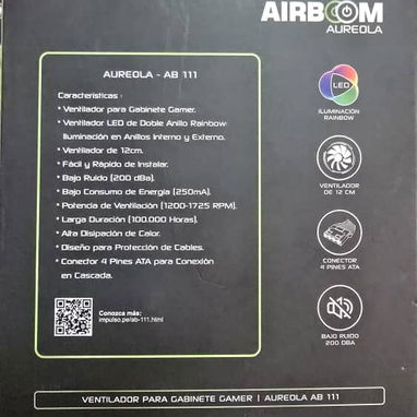 [PC]🖥️Fan 12cm rgb doble anillo por ambas caras full led con Conector estándar de la fuente de 4 pines - 2/3