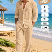 Conjunto de hombre beige mangas largas - Img 58027953