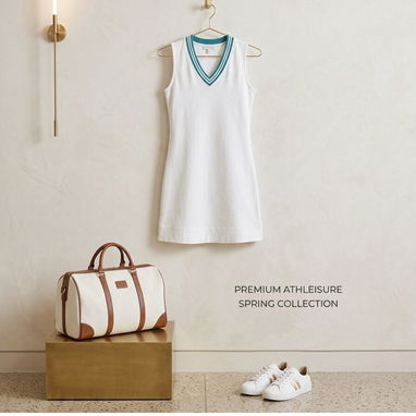 Vestido corto deportivo para mujer, color blanco estilo tenis o casual [Talla M] 20usd - Img 124806371