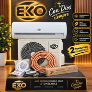 [AIR]🛐Split marca eko de 2 toneladas con tubería de cobre , tiene su base a la pared - Img 58077025