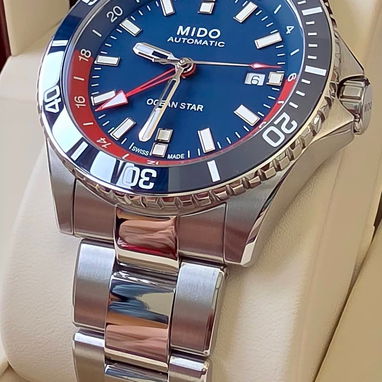 🔥 ¡ estreno ! 🔥mido ocean star gmt automático swiss made, función gmt, cristal zafiro, bisel de cerámica - Img 120989607