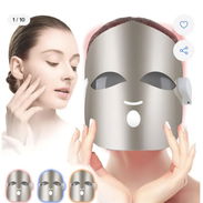 Mascara led Facial para piel con fototerapia de 3 colores con lentes de protección mas power bank - Img 57527274