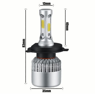 Pareja de bombillos led de carretera H4 de 3 caras con luz larga y corta de 36000 lumens nuevos en caja - Img 115777554