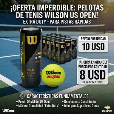 Pelotas de Tenis Wilson US Open. Nuevas. Originales. Sellados los tubos. Oferta de precio por unidad y por cantidad.  Ve - Img 125462491