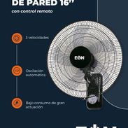 Ventilador de Pared EÓN 16” con control remoto (Solo en Negro) - Img 56806930