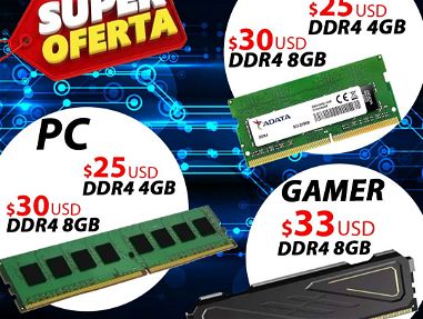 MEMORIA RAM PARA LAPTOP Y PC /$25 DDR4 4GB/$30 DDR4 8GB/$33 DDR4 8GB DISIPADA  - WHATS +5351976276 - Img main-image-45530765