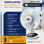 Ventilador Recargable de Mesa EKO 12' - Img 55812270