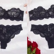 🖤 LENCERÍA SEXY DE ENCAJE CON SUJETADOR DE COPA ✨  Realza tu figura con este elegante conjunto de encaje - Img 56661198