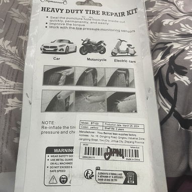 Kit para coger ponches sin cámara a su moto o auto. No se quede botao. Cójalo usted mismo! Y muchas opciones más!! - Img 98084208