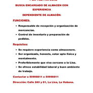 oferta de empleo (Almacenero) - Img 56614234