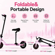 Carriola eléctrica para adultos / scooter 'Joyhis' con asiento desmontable Color: Rosa 350W Litio 36V/5.2Ah RIN 8.5' - Img 57398458