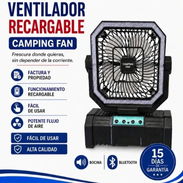 Ventilador de Camping Multifunción Hexagonal 20000mAh - Con Altavoz Bluetooth y Luz LED - Img 56379259