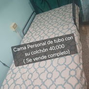 Cama personal de tubo y colchon - Img 55431103