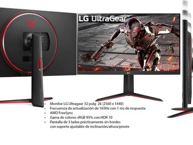 Monitor LG Ultragear 32,  2k, 165hz, 1ms, HDR 10, 95% gama colores. Nuevo en caja - Img main-image-45008894