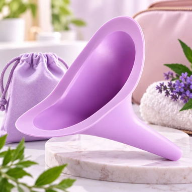 Orinal femenino reutilizable de silicona postparto posoperatorio orina de pie Comodidad e higiene Mujer - 5/5