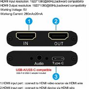 CAPTURADORA DE VÍDEO USB HDMI A USB TIPO C, 1080P HD. PARA PS4 Y TRANSMISIÓN EN VIVO - Img 45109586