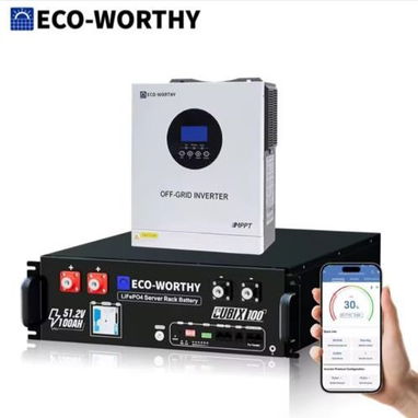 Inversor con su batería de 5kw La mejor marca y precio para este, son 110 y 220v con sus accesorios nuevo en caja   2650 - 2/2