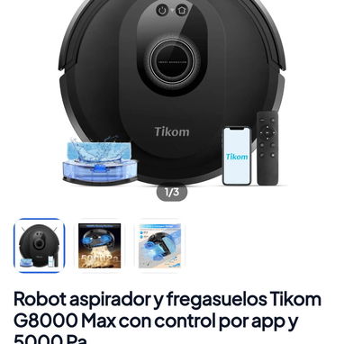 Robot aspiradora y fregasuelos con control por celular (hay otros modelos) - 9/10