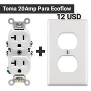 PARA ECOFLOW Tomacorriente 20 Amp 125V + Tapa Blanca - Img 55899743