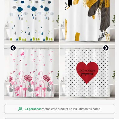 Cortinas de baño, varios colores - 4/4