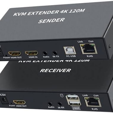 Extensor HDMI KVM 4K 120M por Cable de Red Cat6 | Control USB + Audio - Img 126328138