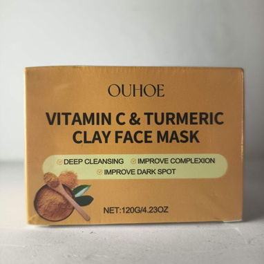 Mascarilla facial de arcilla con vitamina C y cúrcuma OUHOE (cv) - 2/4