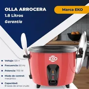 OLLA ARROCERA DE 1.8L EKO ROJA MUY BONITA (NUEVA EN SU CAJA) - Img 55826517