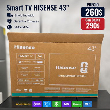 Televisor HISENSE Smart TV pantalla plana con cajita - Img 123860886