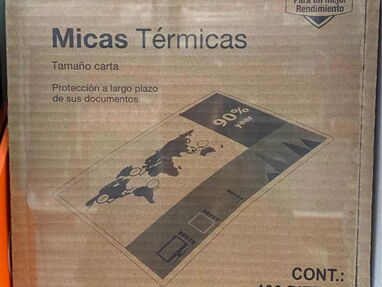 Micas termicas para plasticar GBC   Paquete sellado 100 piezas      Tamaño carta   0.127mm    52496592 - Img main-image-40120295