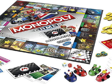Monopoly Hasbro Gaming para fanaticos de Mario - Monopoly Gamer Mario Kart con Mario,Peach,Luigi y Toad, Nuevo en Caja - Img 32800234