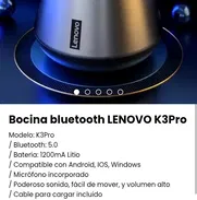 Bocina bluetooth LENOVO K3Pro. Nueva - Img 49924943