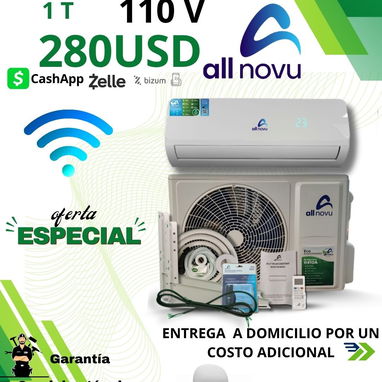 Splits de 1 tonelada con regulador de voltaje y soporte incluidos al mejor precio del mercado. - Img 121693591