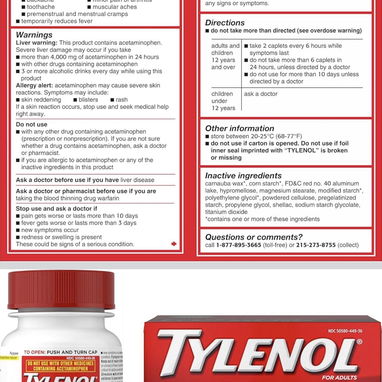 TYLENOL (Acetaminophen 100Cap - 500mg) - 2/7